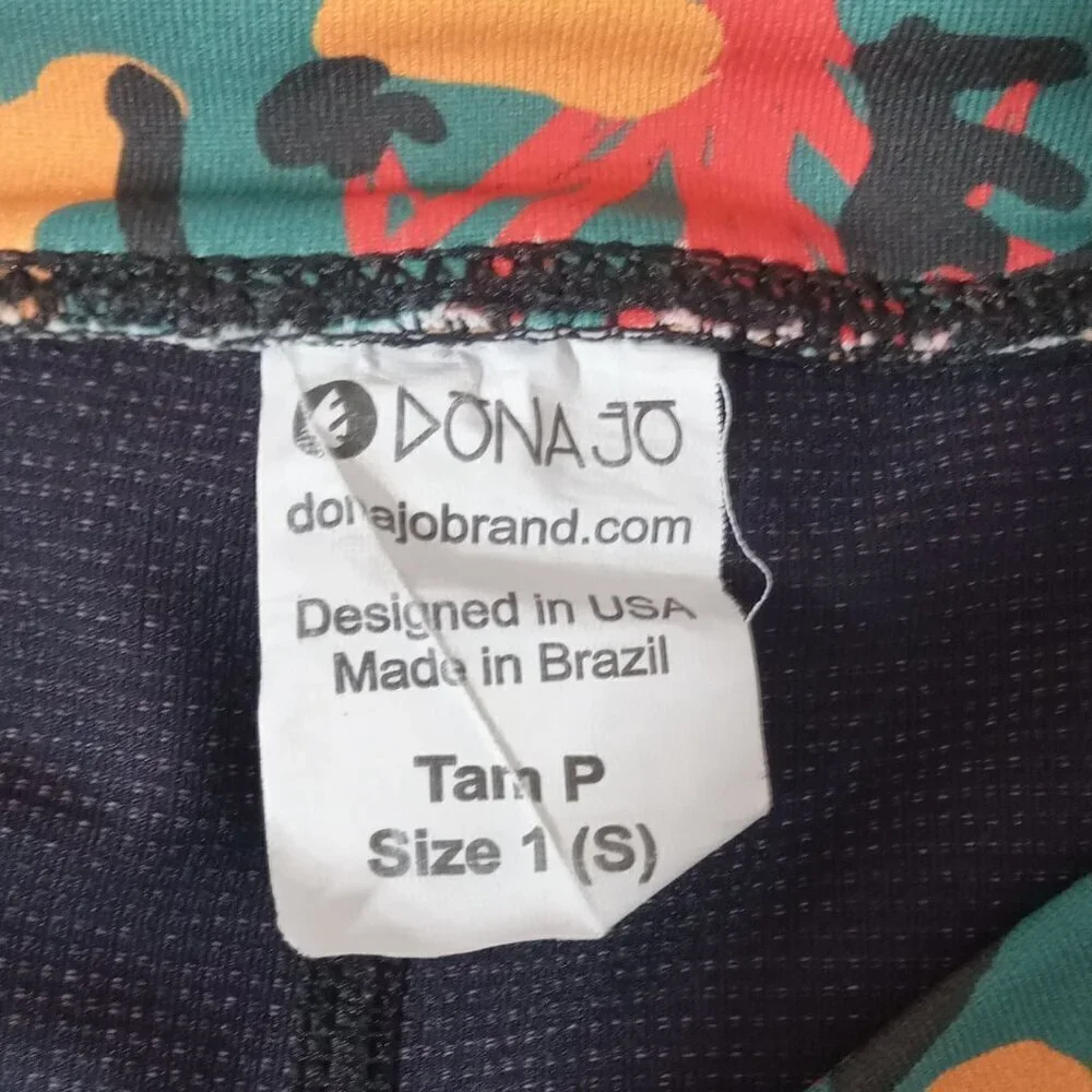 DONA JO Turtle Print Athletic Skort Green Orange Size Small EUC